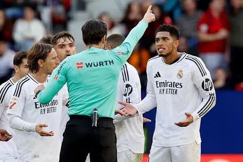 إيقاف غير طويل.. الكشف عن عقوبة بيلينجهام بعد طرده في مباراة ريال مدريد وأوساسونا